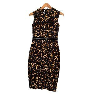 MCQ Alexander McQueen Printed Bodycon Zip Dress M Animal Print